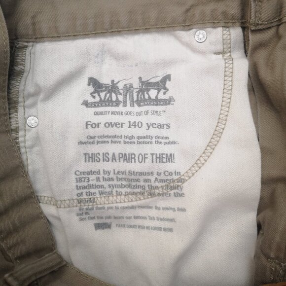Levi's 505 Men's Size 36/32 Tan Straight Leg Zipper & Button Closure Jeans - Picture 9 of 13